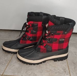 Lugz Women's 6-inch Stormy Buffalo Plaid Duck Toe Winter Snow Boots